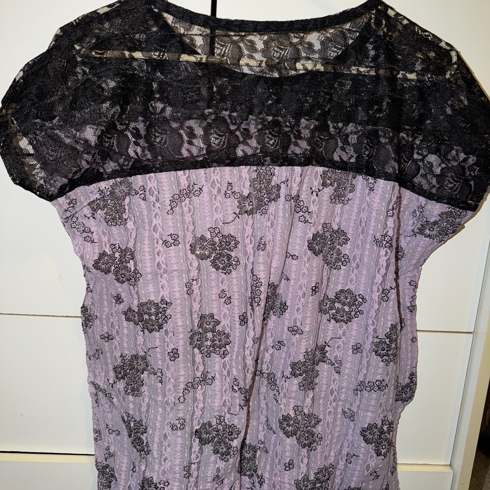 Lace Overlay Dress with Floral Pattern
